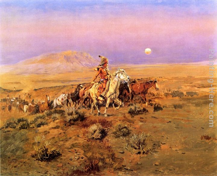 The Horse Thieves painting - Charles Marion Russell The Horse Thieves art painting
